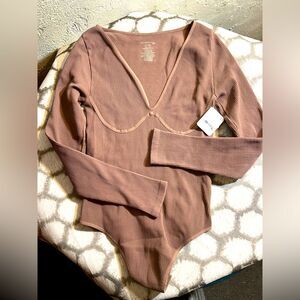 Bodysuit, Intimately Free People, NWT, Clay color, ribbed and lovely detail
